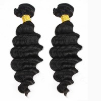 Silver Virgin Grade Deep Wave Brazilian Human Hair Weft 100% Unproceeded Human Hair Extensions