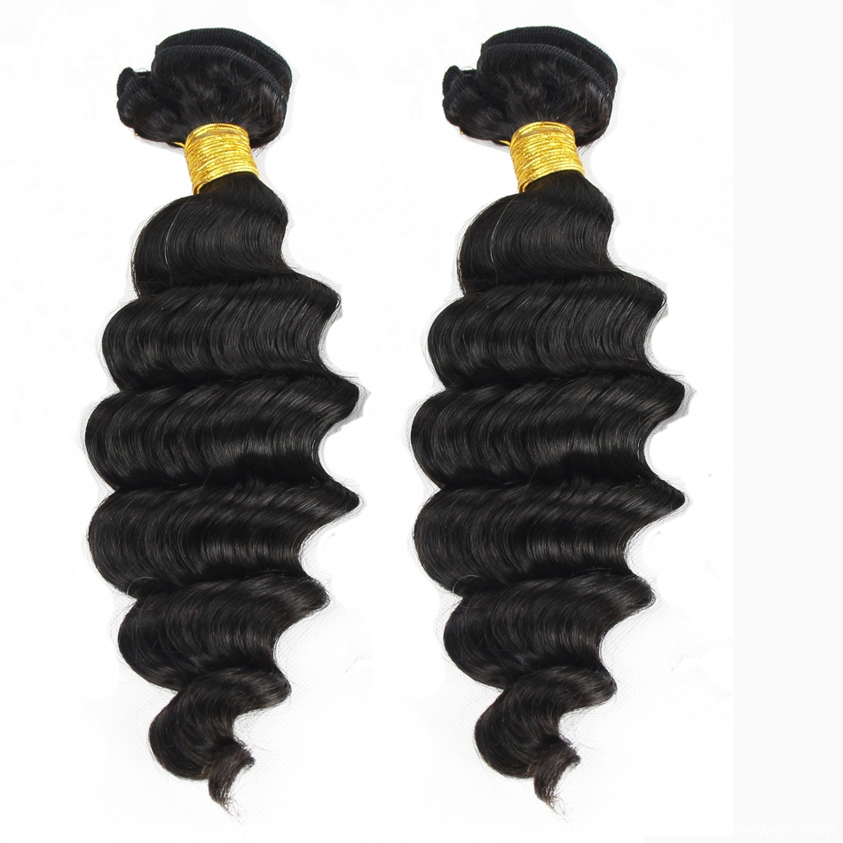 Silver Virgin Grade Deep Wave Brazilian Human Hair Weft 100% Unproceeded Human Hair Extensions
