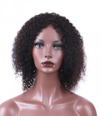 Silver Virgin Grade Afro Kinky None Lace Human Hair Wigs For Black Women 180% Density None Lace Wig 10-16Inch