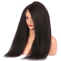 ISABEL Brazilian Virgin Full Lace Human Hair Wigs For African Women Italian Yaki Human Hair Wigs With Natural Hairline