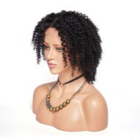 Kinky Curly Human Hair Wigs For Black Women Glueless Brazilian Virgin Hair Lace Front Wigs