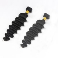 Silver Virgin Grade Deep Wave Brazilian Human Hair Weft 100% Unproceeded Human Hair Extensions