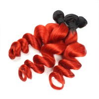 Silver Virgin Grade 3 Bundles Brazilian Loose Wave Human Hair 2 Tone Ombre Hair Bundles Brazilian Virgin Hair Loose Wave Ombre Weave