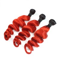 Silver Virgin Grade 3 Bundles Brazilian Loose Wave Human Hair 2 Tone Ombre Hair Bundles Brazilian Virgin Hair Loose Wave Ombre Weave