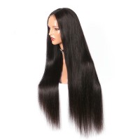 ISABEL Brazililian Virgin Silky Straight Full Lace Human Hair Wigs For Black Women ,130% Density Middle Part Human Hair Wigs
