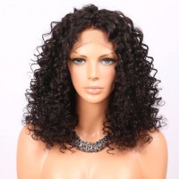 ISABEL Curly Full Lace Wigs For Black Women Natural Color Brazilian Human Hair Curly Wigs