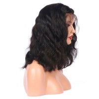 ISABEL Short Bob Wavy Full Lace Human Hair Wigs For Black Women Glueless Human Hair Wigs With Baby Hair