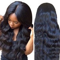 Gold Virgin Grade Lace Wig Brazilian Virgin Hair 13X6 Long Parting Space Body Wave  Lace Front Human Hair Wigs