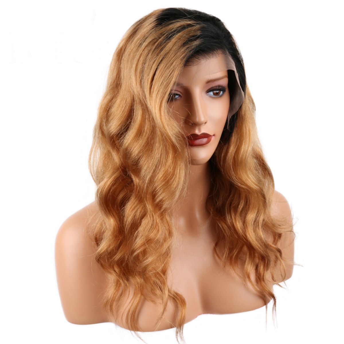 Ombre Color Full Lace Human Hair Wigs For Black Women 130% Density Body Wave T1B/27 Two Tone Color Lace Wig