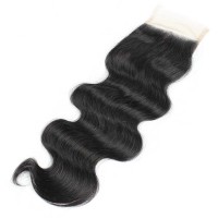 4×4 Peruvian Body Wave Lace Closure&Bleached Knots Human Hair Closure