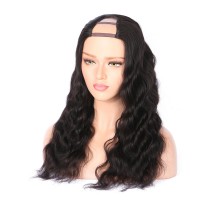 Silver Virgin Grade U Part Human Hair Wigs Body Wave Brazilian Vrigin Hair U Part Wigs