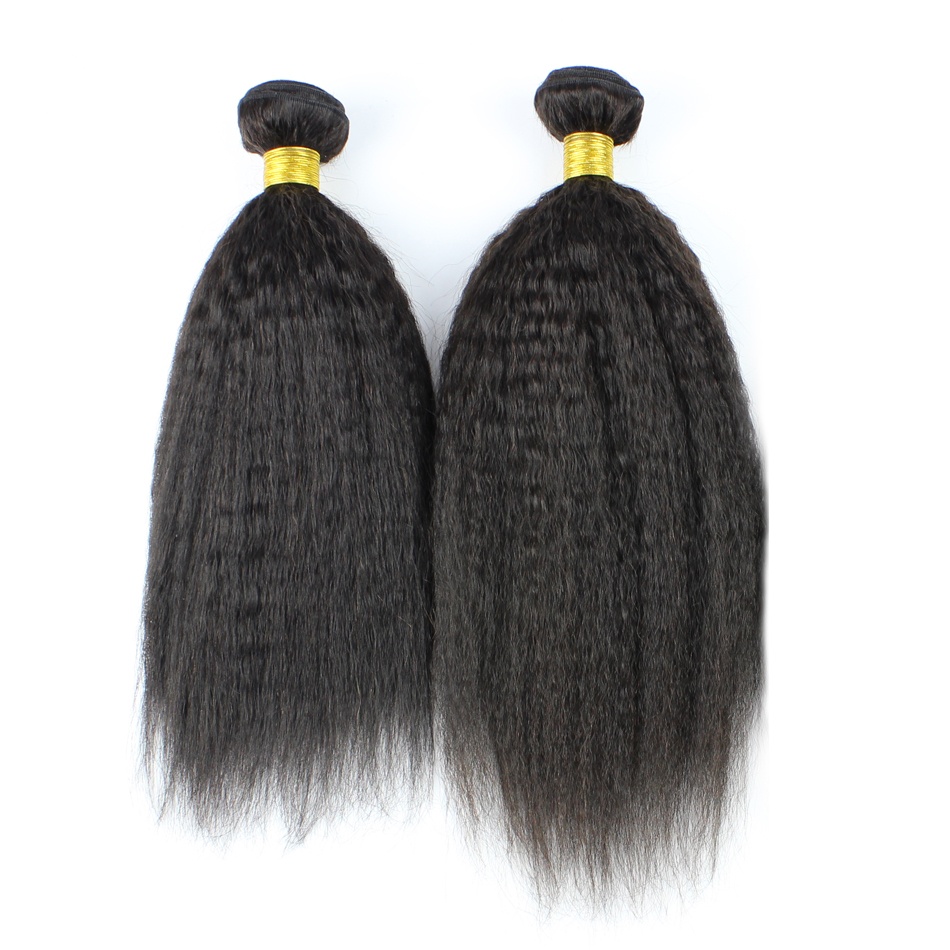 Silver Virgin Grade Human Hair Weaving Peruvian Virgin Hair Kinky Straight Hair Bundles