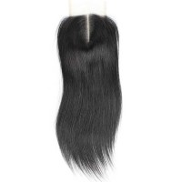 4*4 Hair Closure& Brazilian Hair Silky Straight Lace Closure& Free/Middle/Three Part Human Hair Closures