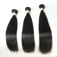 Silver Virgin Grade Human Hair Weft Brazilian Virgin Hair Silky Straight Hair Extensions