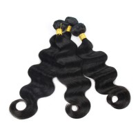 Silver Virgin Grade Body Wave Human Hair Extension Indian Virgin Hair Weft