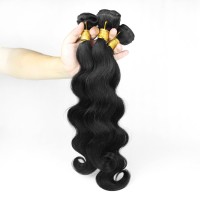 Silver Virgin Grade Body Wave Human Hair Extension Indian Virgin Hair Weft