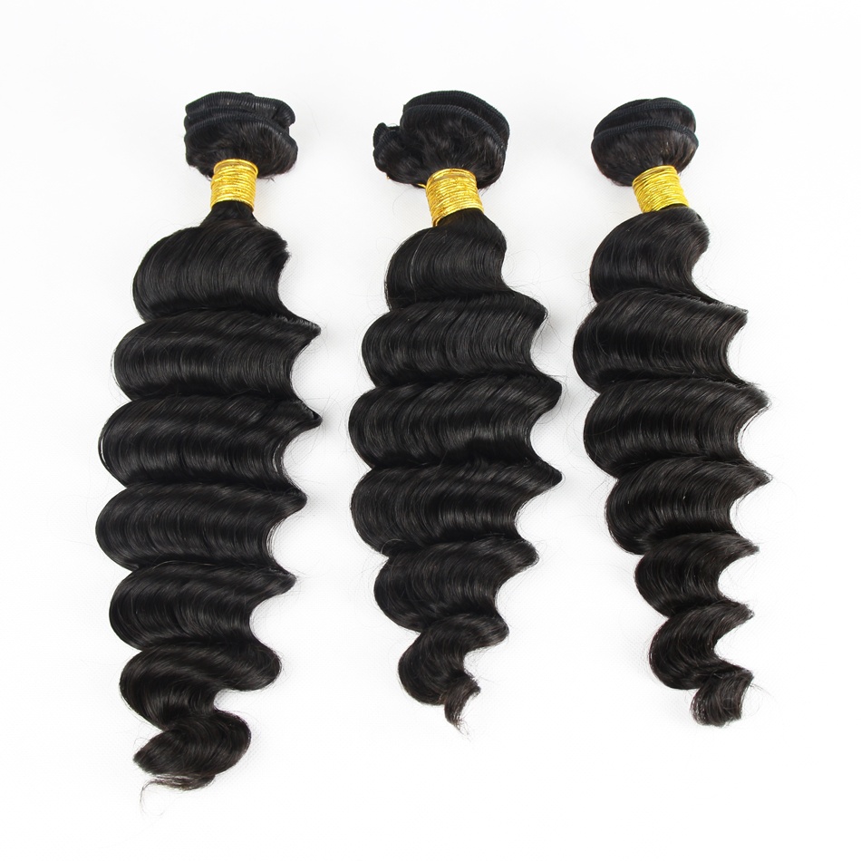 Silver Virgin Grade Human Hair Bundles Deep Wave Indian Human Hair Weft For Black Women