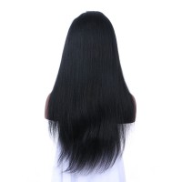 ISABEL Full Lace Human Hair Wigs Glueless Yaki Straight Human Hair Wigs With Natural Hairline Natural Color