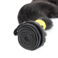 Silver Virgin Grade Loose Wave Human Hair Extension Brazilian Virgin Hair Weft
