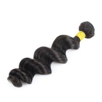 Silver Virgin Grade Loose Wave Human Hair Extension Brazilian Virgin Hair Weft