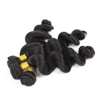Silver Virgin Grade Human Hair Weft Brazilian Virgin Hair Loose Wave Extension