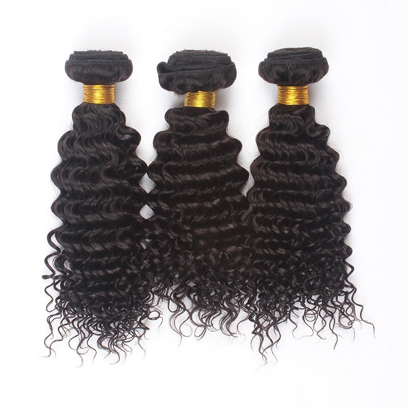 Silver Virgin Grade Peruvian Deep Curly Human Hair Weft 100% Unproceeded Human Hair Extension
