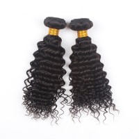 Silver Virgin Grade Deep Curly Human Hair Weft 100% Unproceeded Brazilian Human Hair Extension
