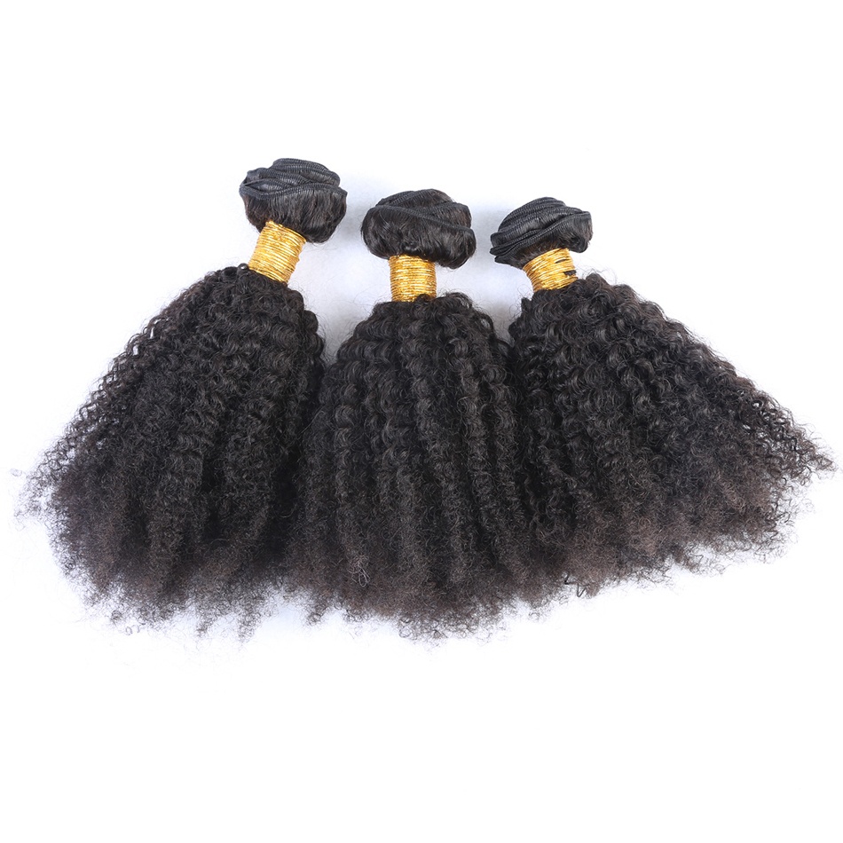 Silver Virgin Grade Human Hair Weaving Peruvian Virgin Hair Kinky Curly Hair Bundles