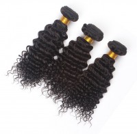Gold Virgin Grade Malaysian Human Hair Bundles Deep Curly Hair Extension Malaysian Virgin Human Hair Weft