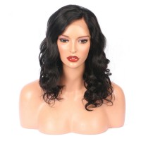 8A Brazilian Virgin Hair 130% Density Wigs Short Body Wave Lace Front Human Hair Wigs For Black Women