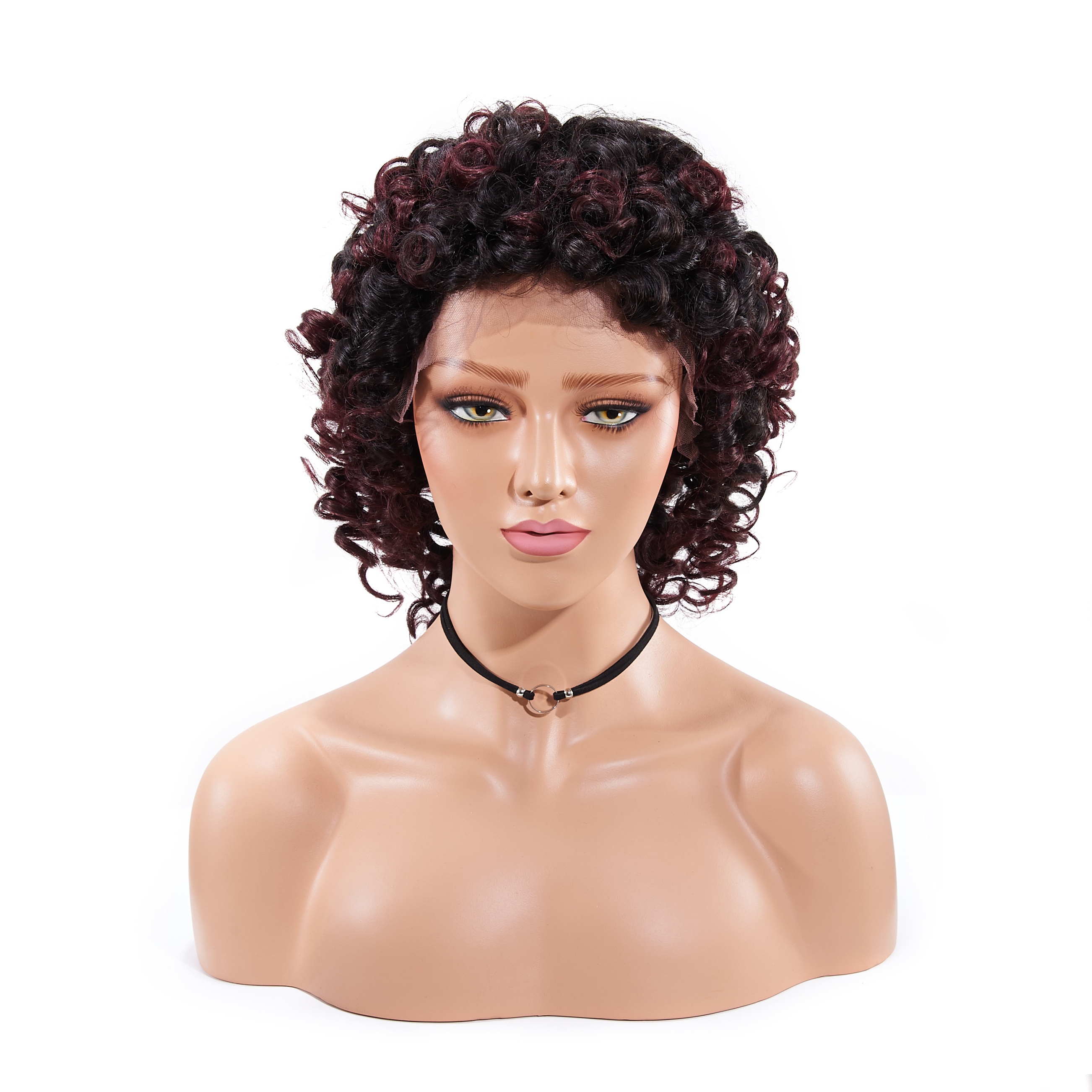 Brazilian Ombre #1B 99J Funmi Hair Lace Front Wigs Glueless Virgin Human Hair Lace Wigs For Black Women