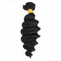 Silver Virgin Grade Human Hair Weft Deep Wave Brazilian Virgin Human Hair Bundles For Black Women