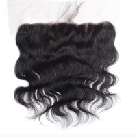 Gold Virgin Grade 13×4 Full Lace Frontal Closure With Baby Hair Brazilian Body Wave Virgin Human Hair Frontal Closure Bleached Knots