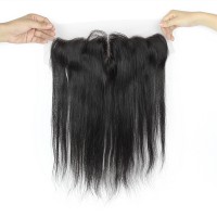 Gold Virgin Grade Silky Straight 13×4 Ear To Ear Virgin Brazilian Hair Lace Frontal Closure 100% Human Hair Straight Lace Closure