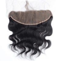 Gold Virgin Grade 13×4 Full Lace Frontal Closure With Baby Hair Brazilian Body Wave Virgin Human Hair Frontal Closure Bleached Knots